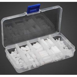 120 stuks M3 Nylon zeskant afstandhouders kit