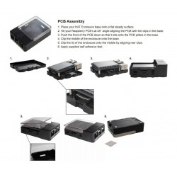 Zwarte Dev Board Enclosure Raspberry Pi B +, Pi 2, Pi 3 met HAT