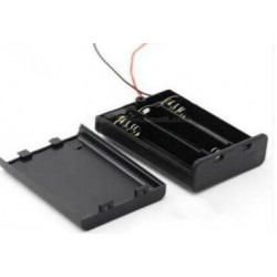 3X AA batterijhouder Box, met deksel en schakelaar(aan/uit)