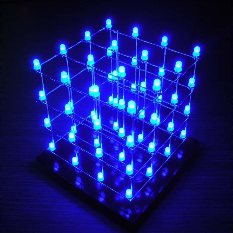 DIY LED Cube 4x4x4 Blue (Shield) DIY LED Cube 4x4x4 Blue (Shield)