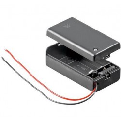 9V Blokbatterij houder, gesloten dmv deksel