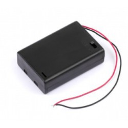 3X AA batterijhouder Box, met deksel en schakelaar(aan/uit)