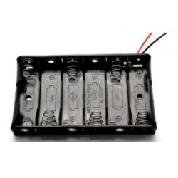 6X AA batterijhouder Box, open