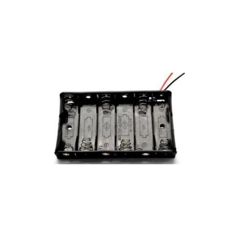 6X AA batterijhouder Box, open 6X AA batterijhouder Box, open
