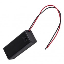 2X AAA batterijhouder Box, met deksel en schakelaar(aan/uit)